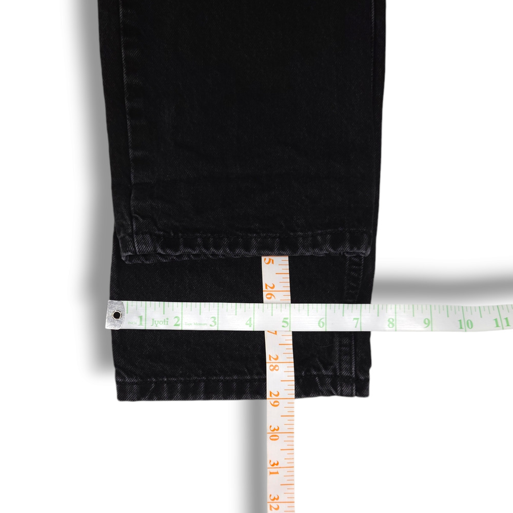 EUC ASOS 100% Cotton Button Fly Straight Leg Denim Jeans Sz. 28x29‎ Black - Picture 8 of 8